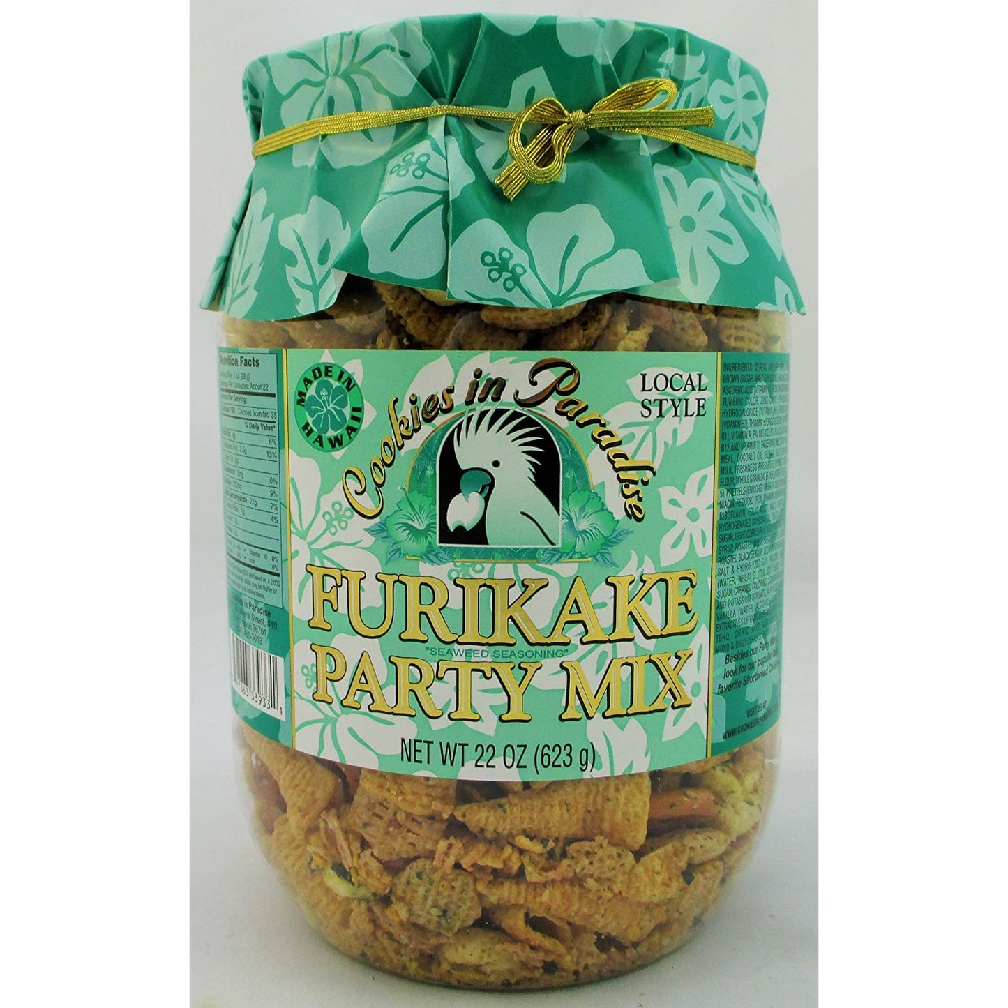Hawaiian Local Style Furikaka Party Mix in Family-Size 22 Oz. Container