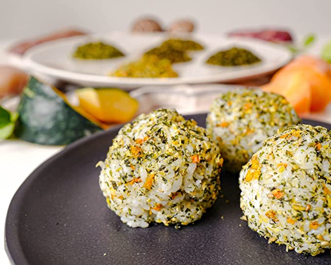 Plogmag Furikake Rice Seasoning Variety 4 Pack (Bonito, Nori Komi, Curry, and Spicy Bonito)