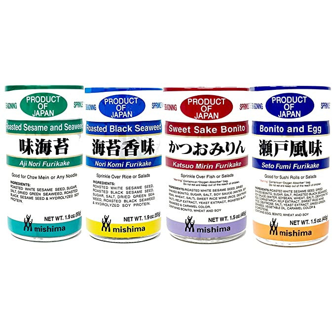 Mishima Furikake Rice Seasoning Variety Pack 4 Flavors