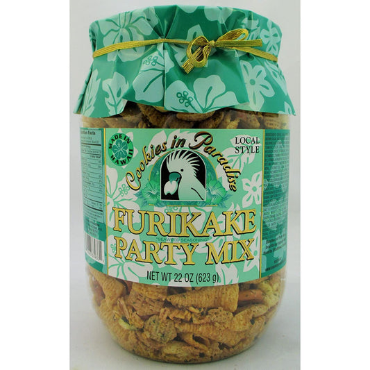 Hawaiian Local Style Furikaka Party Mix in Family-Size 22 Oz. Container