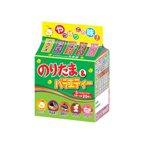 Marumiya Furikake Rice Seasoning Variety Five Pack (Noritama Ajidoraku Umaajisake Sukiyaki Tarako)
